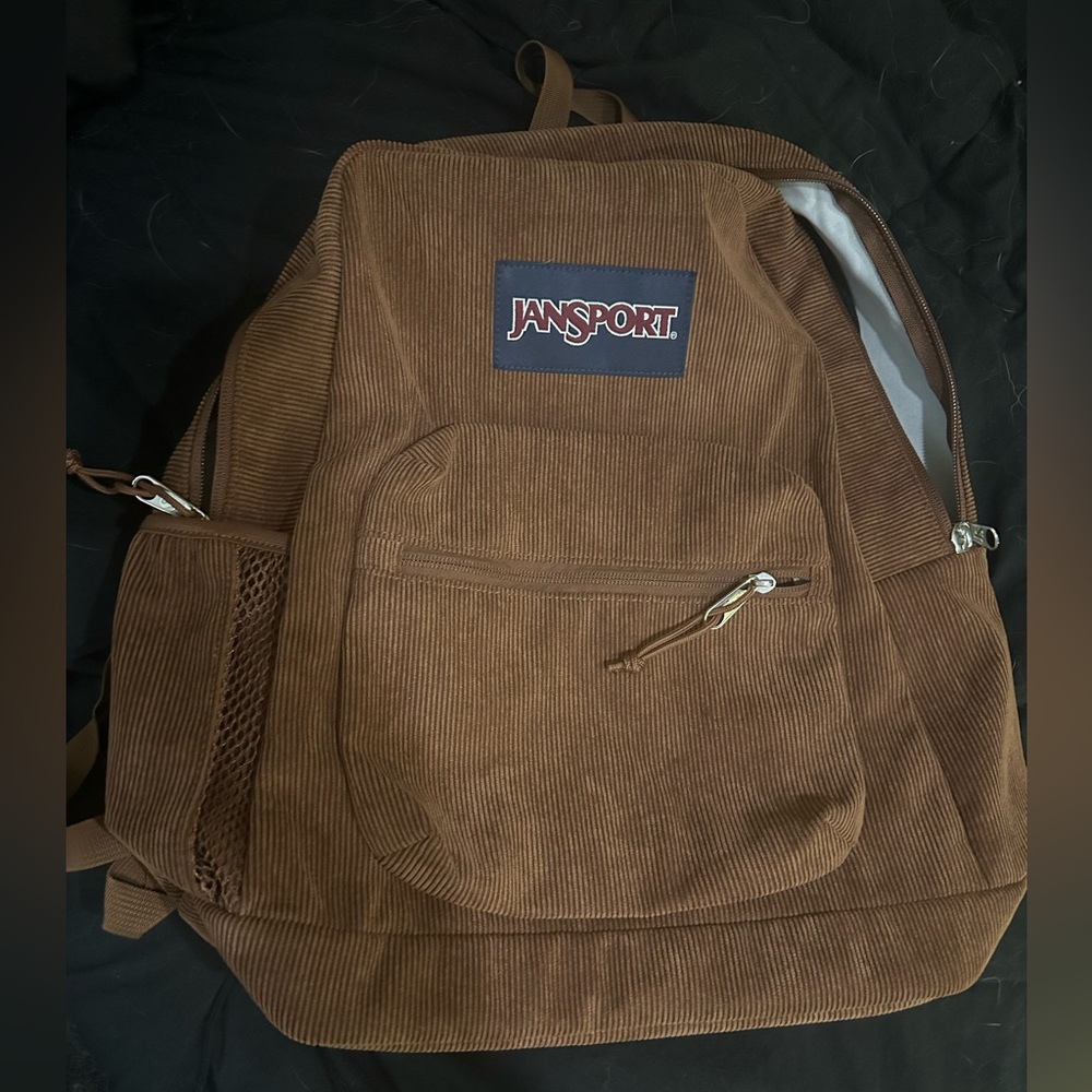 Corduroy brown Jansport Backpack. 17 inches. Brand new without tags.